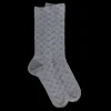Homme Doré Doré Chaussettes^Chaussettes pour hommes en fil d'Ecosse à motifs géométriques sans tricot élastique - Gris Bourrasque