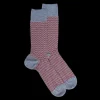 Homme Doré Doré Chaussettes^Chaussettes pour hommes en fil d'Ecosse à motifs de chevrons - Bleu Glacier