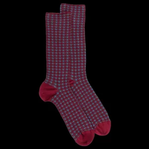 Homme Doré Doré Chaussettes^Chaussettes pour hommes en fil d'Ecosse à motifs géométriques -