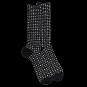Homme Doré Doré Chaussettes^Chaussettes pour hommes en fil d'Ecosse à motifs géométriques -