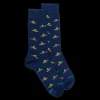 Homme Doré Doré Chaussettes^Chaussettes pour hommes en coton à motifs sombrero - Bleu Voilier