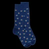 Homme Doré Doré Chaussettes^Chaussettes pour hommes en fil d'Ecosse avec motif de tortue - Bleu Voilier