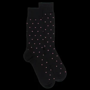 Homme Doré Doré Chaussettes^Chaussettes pour hommes en fil d'Ecosse à motifs de cravate -