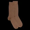 Homme Doré Doré Chaussettes^Chaussettes pour hommes en fil d'Ecosse à motifs de cravate - Marron Caille