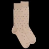 Homme Doré Doré Chaussettes^Chaussettes pour hommes en fil d'Ecosse à motifs de cravate - Beige Grège