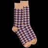 Homme Doré Doré Chaussettes^Chaussettes pour hommes en coton égyptien avec motifs géométriques - Beige Désert