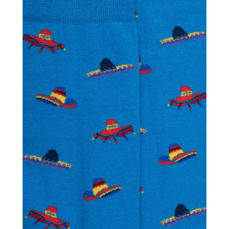 chaussettes_pour_hommes_e_1-25.webp Homme Doré Doré Chaussettes^Chaussettes pour hommes en coton à motifs sombrero -