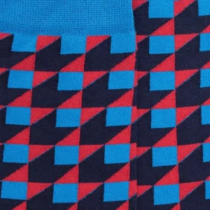 Homme Doré Doré Chaussettes^Chaussettes pour hommes en coton égyptien avec motifs géométriques -
