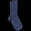 Homme Doré Doré Chaussettes^Chaussettes sans bord élastique en coton égyptien - Spécial jambes sensibles - Jean foncé