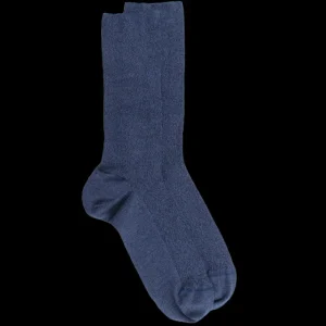 Homme Doré Doré Chaussettes^Chaussettes sans bord élastique en coton égyptien - Spécial jambes sensibles - Jean foncé