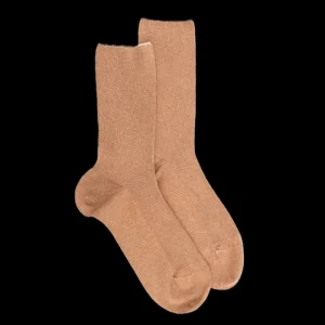 Femme Doré Doré Chaussettes^Chaussettes sans bord élastique en coton égyptien - Spécial jambes sensibles - désert