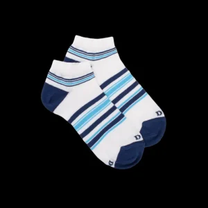 Enfant Doré Doré Socquettes^Chaussons courtes pour enfants en fil d'Ecosse à rayures colorées -