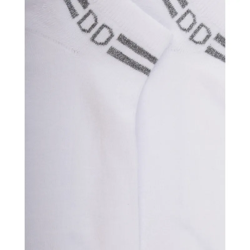 chaussons_en_coton_ponge__1-3.webp Femme Doré Doré Socquettes^Chaussons en coton éponge uni pour femmes, avec rayures et logo brillant -
