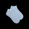 Enfant Doré Doré Socquettes^Chaussons pour enfants en fil d'Ecosse à motifs de petits points colorés - Bleu Vague