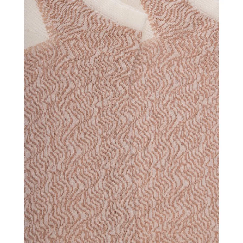 chaussons_pour_femmes_en__1-3.webp Femme Doré Doré Socquettes^Chaussons pour femmes en fil Ecosse motif dune du désert - Blanc Givre