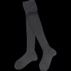 Enfant Doré Doré Collants^Collant enfant côtelé en coton doux - Gris suie