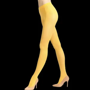 Femme Doré Doré Collants^Collant fantaisie opaque Coloré 50 deniers - Moutarde