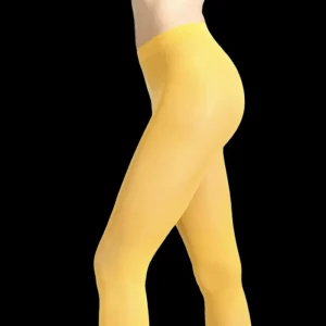 Femme Doré Doré Collants^Collant fantaisie opaque Coloré 50 deniers - Moutarde