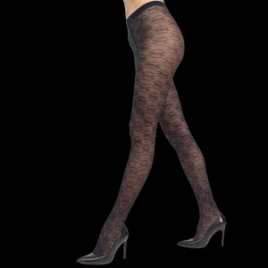 Femme Doré Doré Collants^Collant femme 30 deniers à motif géométriques tridimensionnel -