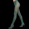 Femme Doré Doré Collants^Collant femme 60 deniers à motif géométriques - Vert thym