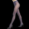 Femme Doré Doré Collants^Collant femme 20 deniers à motif géométriques - Bleu Caban