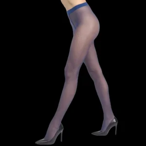 Femme Doré Doré Collants^Collant femme 20 deniers à motif géométriques - Bleu Caban