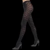Femme Doré Doré Collants^Collant femme ajourés en coton et cachemire -