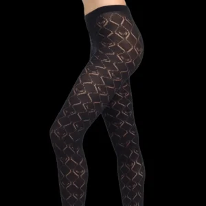 Femme Doré Doré Collants^Collant femme ajourés en coton et cachemire -
