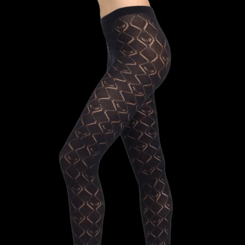 collant_femme_ajours_en_c_1.webp Femme Doré Doré Collants^Collant femme ajourés en coton et cachemire -