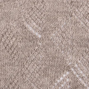 Femme Doré Doré Collants^Collant femme en coton égyptien et cachemire uni ajouré - Beige Sahara
