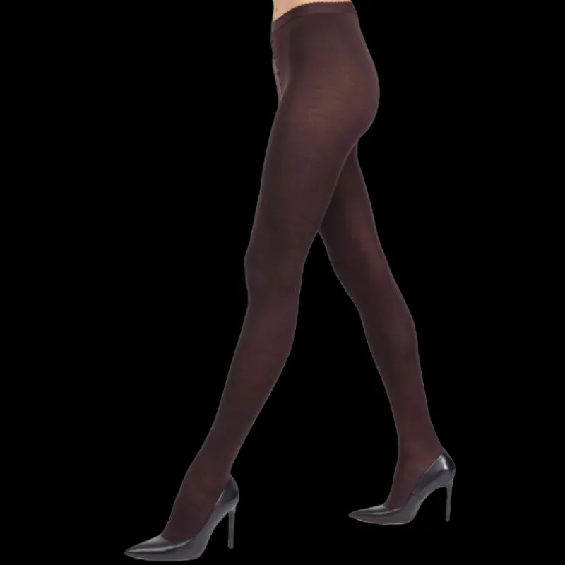 collant_femme_en_laine__m_0.webp Femme Doré Doré Collants^Collant femme en laine - Marron Chocolat
