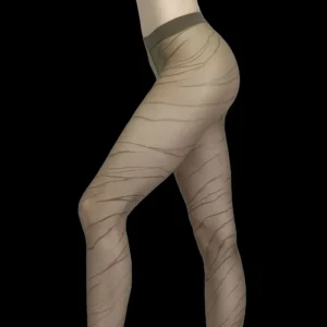 Femme Doré Doré Collants^Collant zébré - 20 deniers - Noir