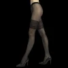 Femme Doré Doré Collants^Collants à petits losanges et jarretière -