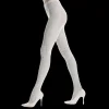 Femme Doré Doré Collants^Collants en coton ajourés à effet brillant pour femmes - Beige Désert