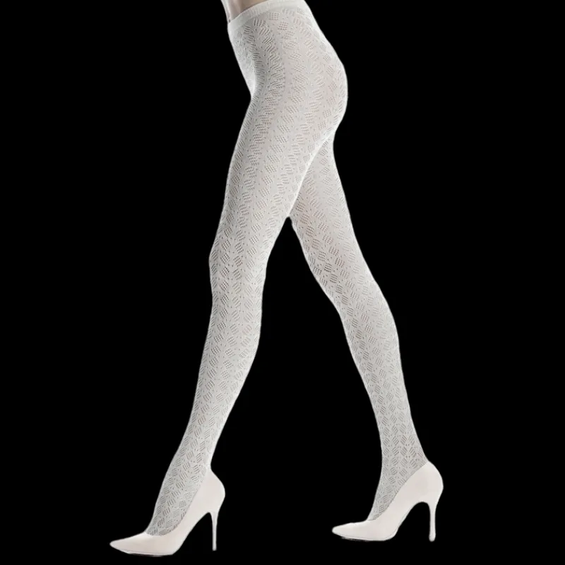 collants_en_coton_ajours__0-1.webp Femme Doré Doré Collants^Collants en coton ajourés à effet brillant pour femmes - Beige Désert