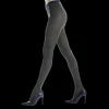 Femme Doré Doré Collants^Collants en coton maille unie - Vert mélèze