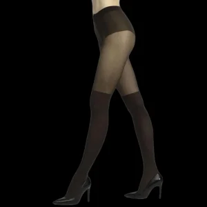 Femme Doré Doré Collants^Collants fantaisie feinte parisienne - Marron