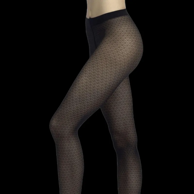 collants_fantaisie_textur_1-2.webp Femme Doré Doré Collants^Collants fantaisie texturés - Bleu foncé