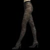 Femme Doré Doré Collants^Collants fleur et dentelle -