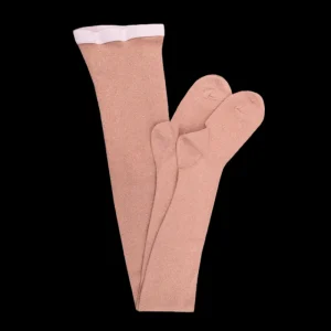 Enfant Doré Doré Collants^Collants pour enfants en coton effet brillant - Rose Praline