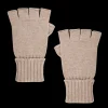 Doré Doré Gants^Gants sans doigt (mitaine) en laine et cachemire - Beige chrysalide