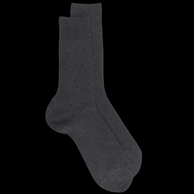 lot_de__chaussettes_homme_0-1.webp Homme Doré Doré Chaussettes^Lot de 7 chaussettes homme côtelées en pur fil d'écosse - Gris foncé