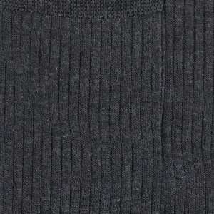 Homme Doré Doré Chaussettes^Lot de 7 chaussettes homme côtelées en pur fil d'écosse - Gris foncé