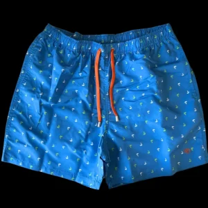 Doré Doré Shorts De Bain^Maillot de bain à motifs vert et blanc -