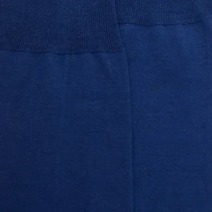 Homme Doré Doré Chaussettes Hautes^Mi bas homme 100% fil d'écosse maille jersey - Bleu voilier