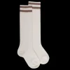Enfant Doré Doré Chaussettes Hautes^Mi-bas coton enfant fantaisie à bandes -