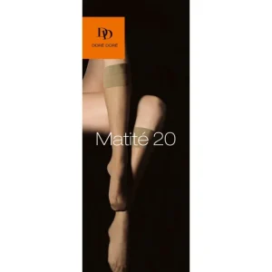 Femme Doré Doré Chaussettes Hautes^Mi-bas marron Escale pour femme matité 20
