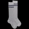 Enfant Doré Doré Chaussettes Hautes^Mi-bas enfant en coton avec motif tissés - Gris Rocheux