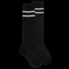 Enfant Doré Doré Chaussettes Hautes^Mi-bas enfant en coton avec motif tissés -