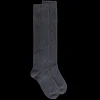Femme Doré Doré Chaussettes Hautes^Mi-bas femme Douceur en laine et cachemire - Gris anthracite